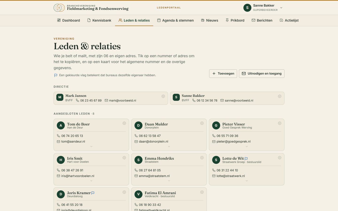 Leden en relaties